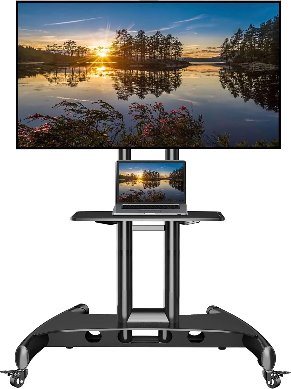 Mobile TV Cart Stand with Wheels for 32_-75_ TV’s(AVA1500-60-1P) (2)